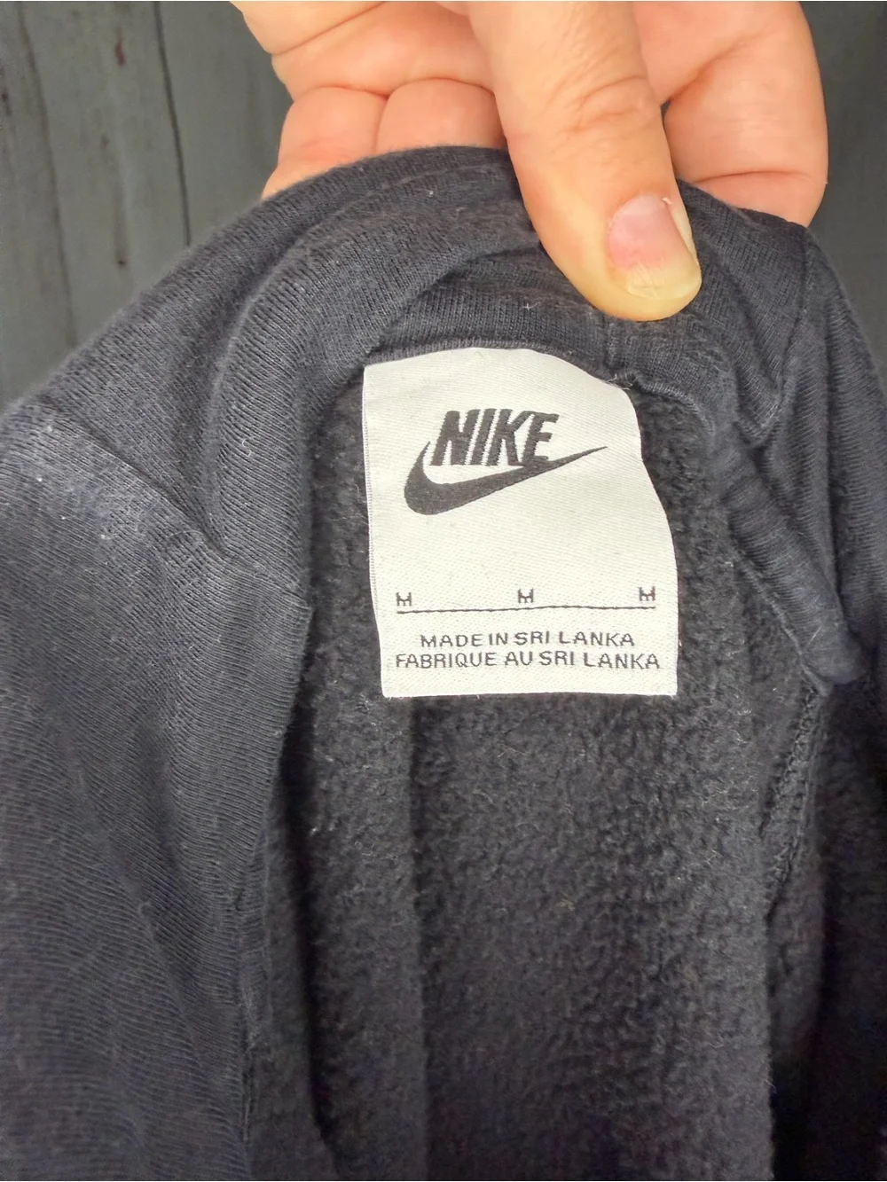 Nike Black Pullover Hoodie with White Swoosh 0364